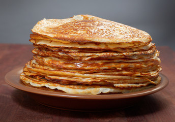 stack of pancakes - russian traditional food