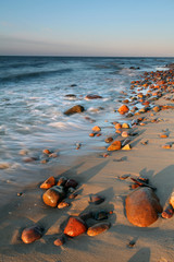 Stones on shore of the Baltic Sea.