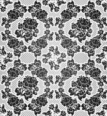 Lace background, ornamental flowers