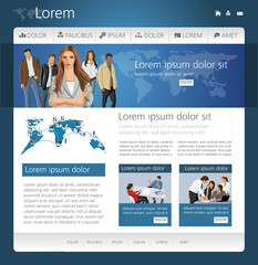 Blue business website Template