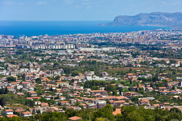 Monreale cityscape, Sicily, Italy