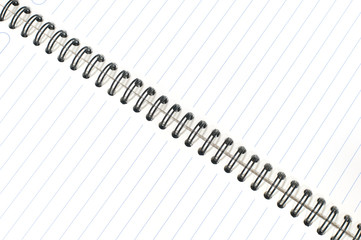 Blank note book on white