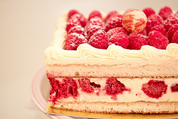 sweet dessert: raspberry cheesecake
