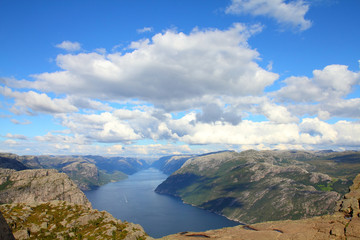 Naklejka na ściany i meble Norway fjord - Lysefjorden