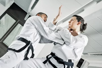 Fotobehang martial arts fighters © magann