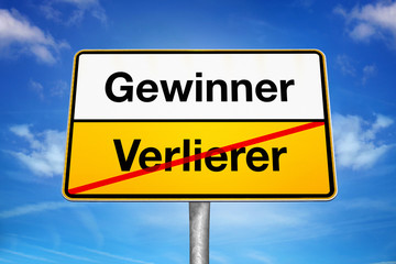 Obraz premium Gewinner Verlierer