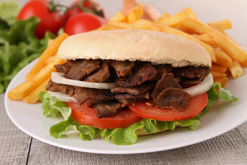 sandwich, kebab