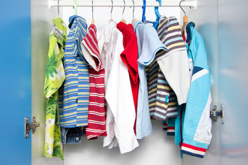 wardrobe with children clothes