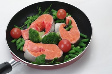 frying salmon
