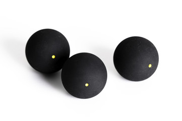 squash balls isolated