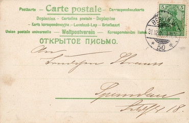 Die alte Postkarte 1901