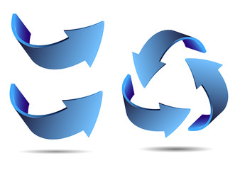 gebogene Pfeile kreislauf recyling