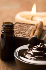 Chocolate spa with cinnamon