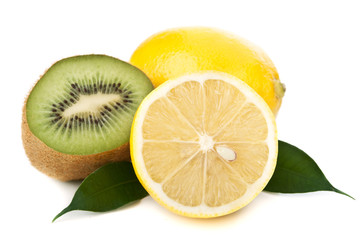 fresh lemon and kiwi