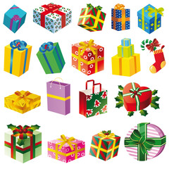 Presents / Gift boxes - obrazy, fototapety, plakaty