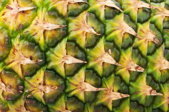 closeup texture of pineapple