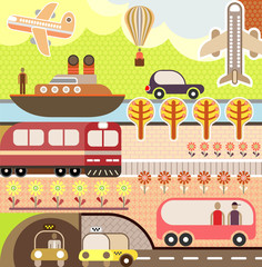 Landscape - Tourism and Travel Illustration