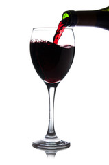 pouring red wine