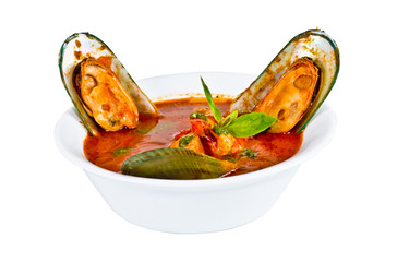 Delicious mediterranean seafood soup