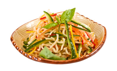 Japan salad with noodles and vegetables