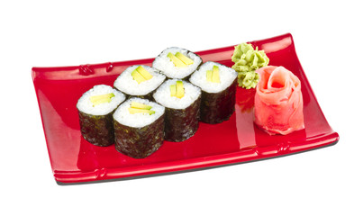 japan vegetarian roll with avocado