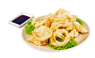 golden deep fried onion rings
