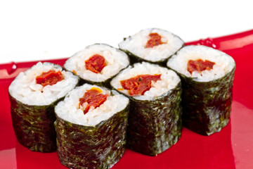 japan vegetarian roll with tomato