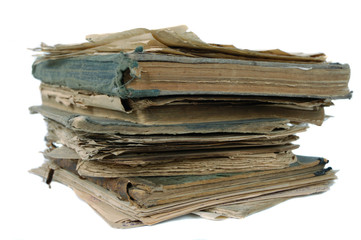 stack of old document isolated
