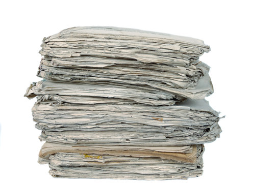stack of paper isolated
