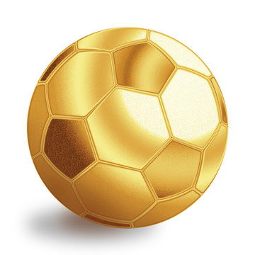 Golden football ball