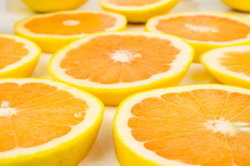 cut a lot of grapefruit