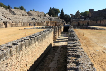 Roman Amphitheater in Italica, Spain