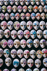Miniature venetian carnival masks