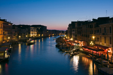 Fototapeta na wymiar The Grand Canal at dusk in Venice