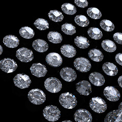 Collection of  diamond.  Gemstone