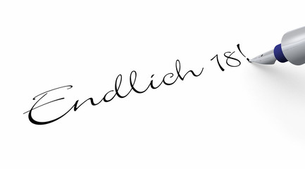 Stift Konzept - Endlich 18!