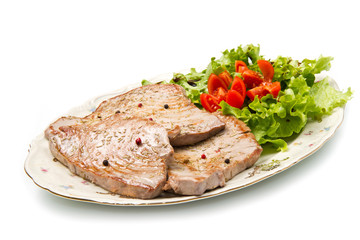 filetto di tonno con insalata