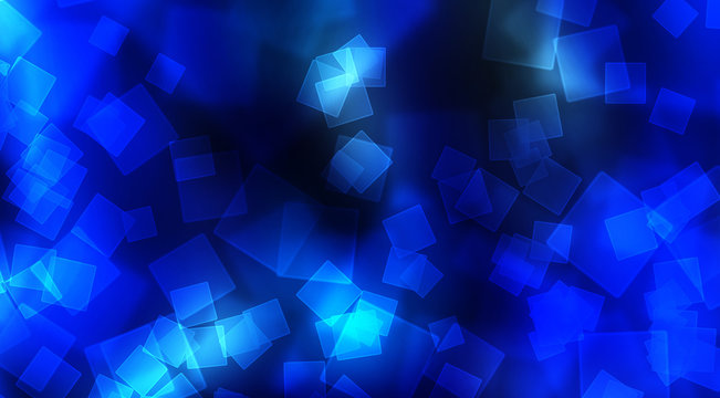 Blaues Bokeh quadratisch