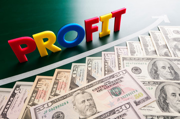 profit words and growing US dollars