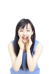 Fototapeta premium 応援する女性