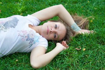 attractive woman outdoors portrait