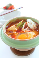 korean food, tofu hot pot