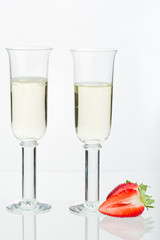 Two sparkling glass