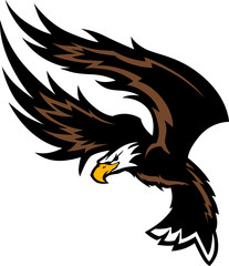 Flying Eagle Wings Mascot Design..