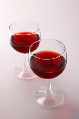 two glasses of wine