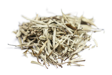 Tea - white tea leaves