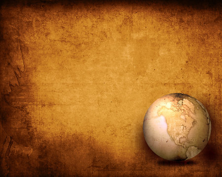 Fototapeta aged America map