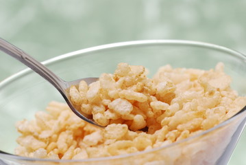 Corn cereal with spoon