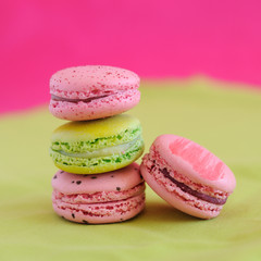 rose et vert, carré