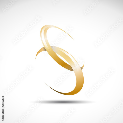 Logo Letter S Wedding Rings Vector Stock Image And Royalty Free